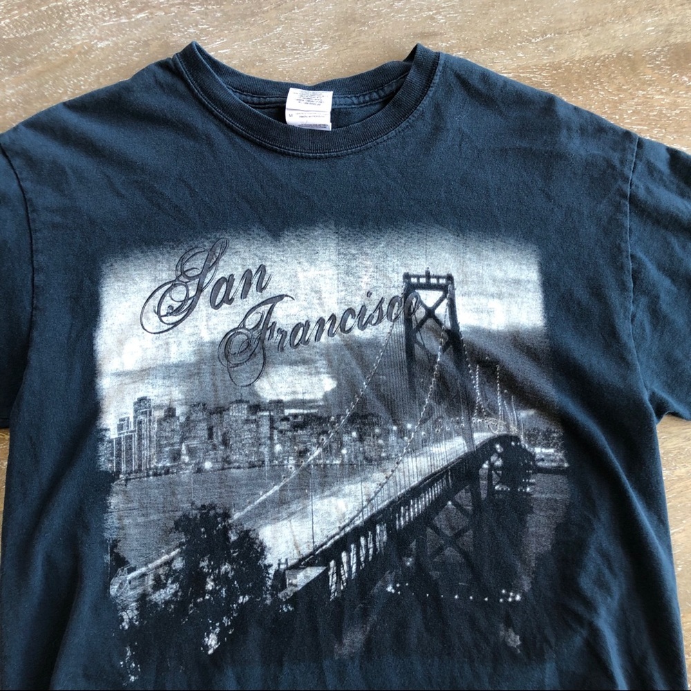 Vintage 90s San Francisco Tshirt Medium Black Gate